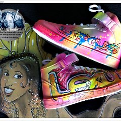 A I R B R U S H HANDBEMALT HANDPAINTED Kleidung Schuhe A I R B R U S H HANDBEMALT HANDPAINTED Kleidung Schuhe